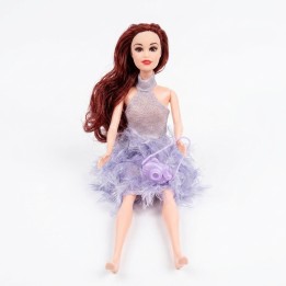 Muñeca De Moda Vestido Felpa Y Bolso Cámara