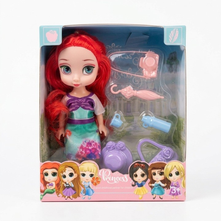 Mini Muñeca Princesa De Viaje Con Set De Accesorios
