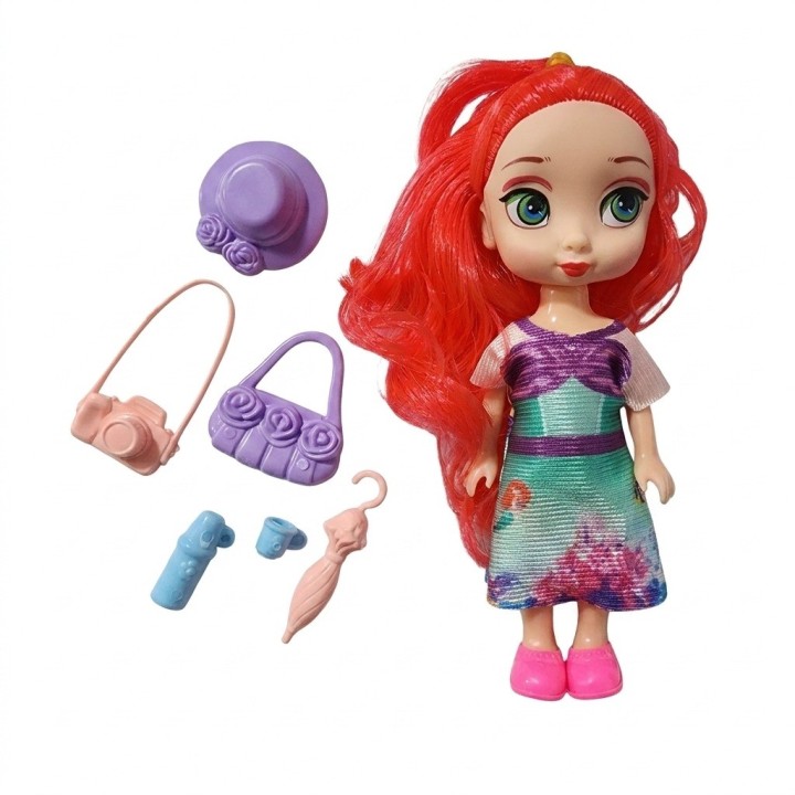 Mini Muñeca Princesa De Viaje Con Set De Accesorios