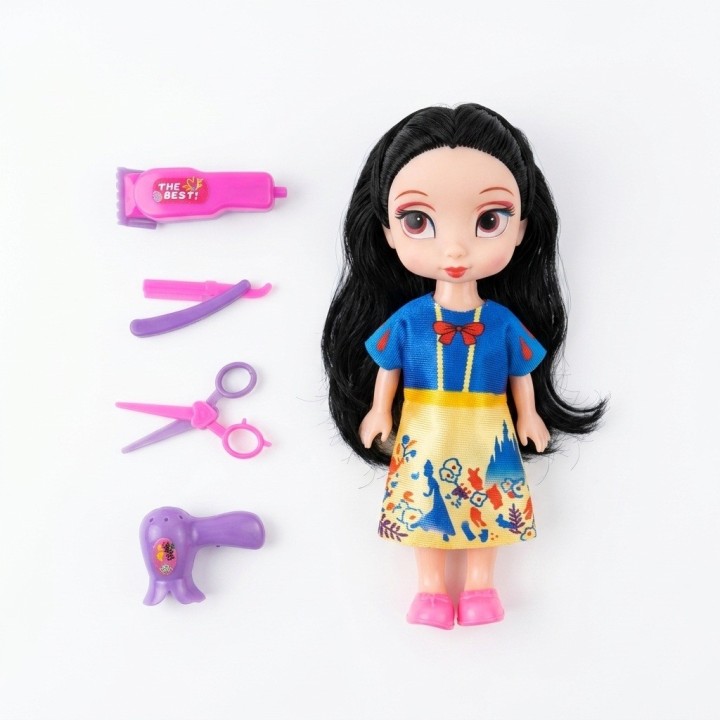 Muñeca Estilo Princesa Con Set De Peluquería Infantil