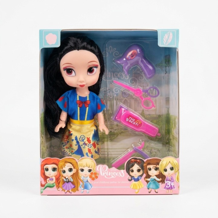 Muñeca Estilo Princesa Con Set De Peluquería Infantil
