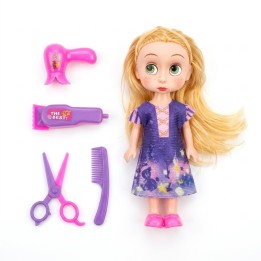 Muñeca Estilo Princesa Con Set De Peluquería Infantil