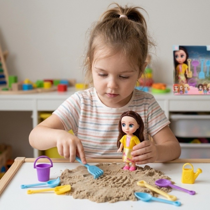 Muñeca Princesa Con Set De Juego Para Arena