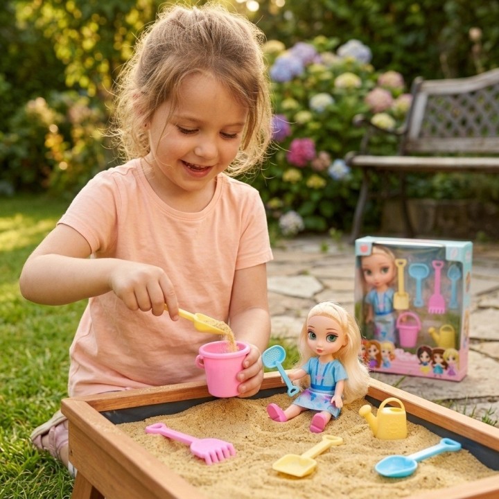 Muñeca Princesa Con Set De Juego Para Arena