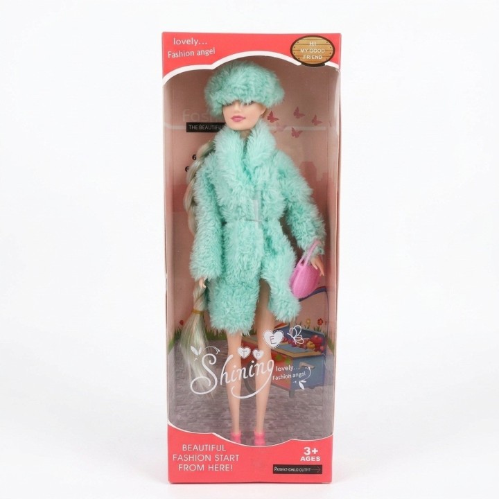 Muñeca Fashion Trenza Extra Larga Abrigo Y Accesorios