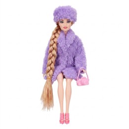Muñeca Fashion Trenza Extra Larga Abrigo Y Accesorios