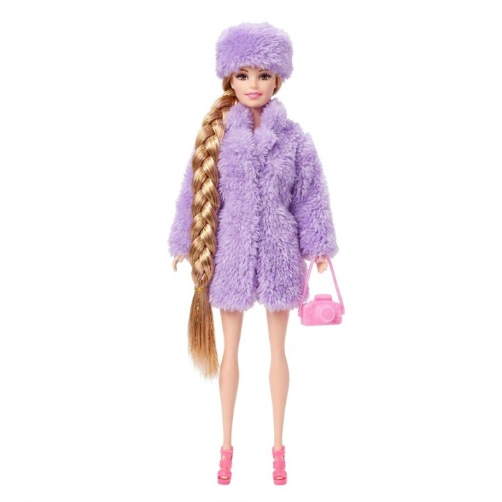 Muñeca Fashion Trenza Extra Larga Abrigo Y Accesorios