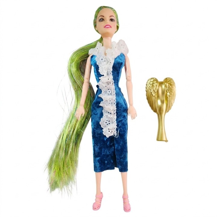 Muñeca Articulada Cabello Extra Largo + Accesorios