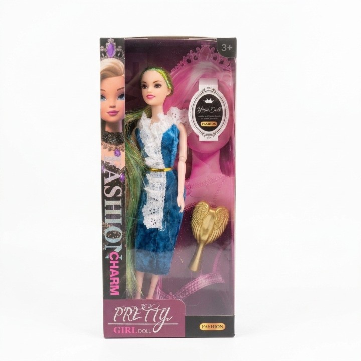 Muñeca Articulada Cabello Extra Largo + Accesorios