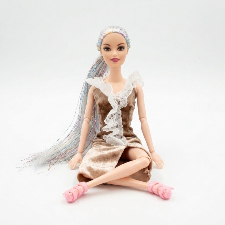 Muñeca Articulada Cabello Extra Largo + Accesorios