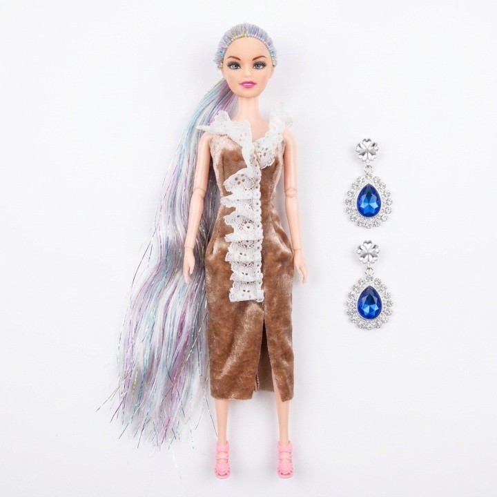 Muñeca Articulada Cabello Extra Largo + Accesorios