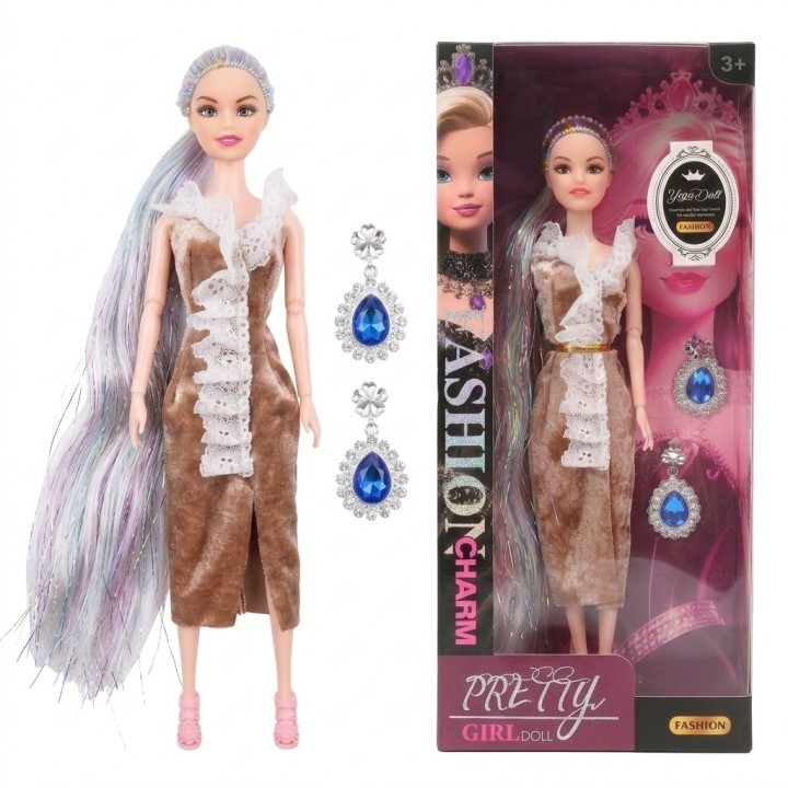 Muñeca Articulada Cabello Extra Largo + Accesorios