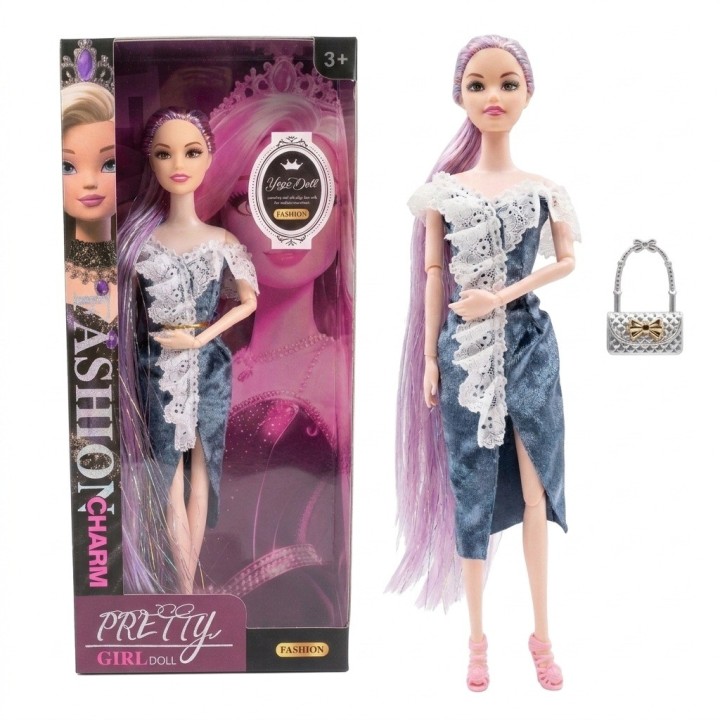 Muñeca Articulada Cabello Extra Largo + Accesorios