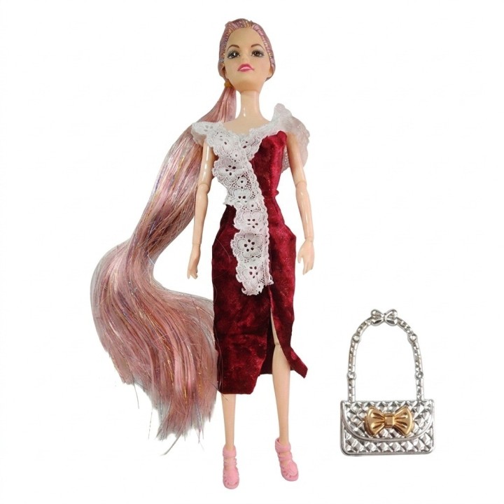 Muñeca Articulada Cabello Extra Largo + Accesorios