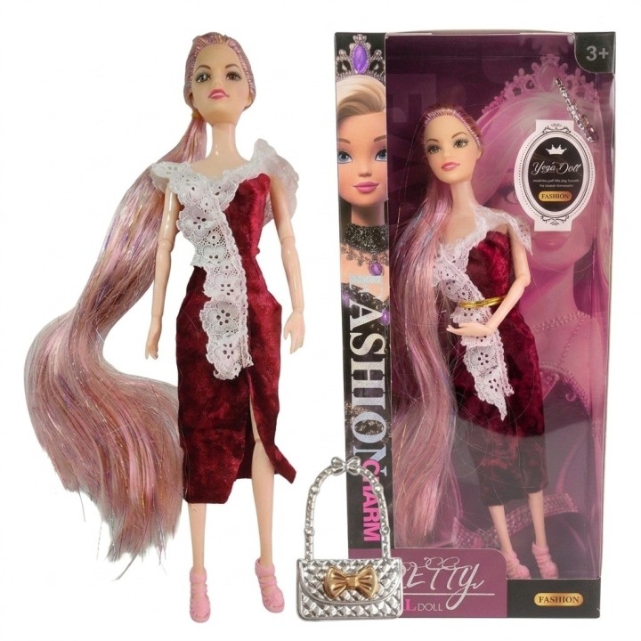Muñeca Articulada Cabello Extra Largo + Accesorios