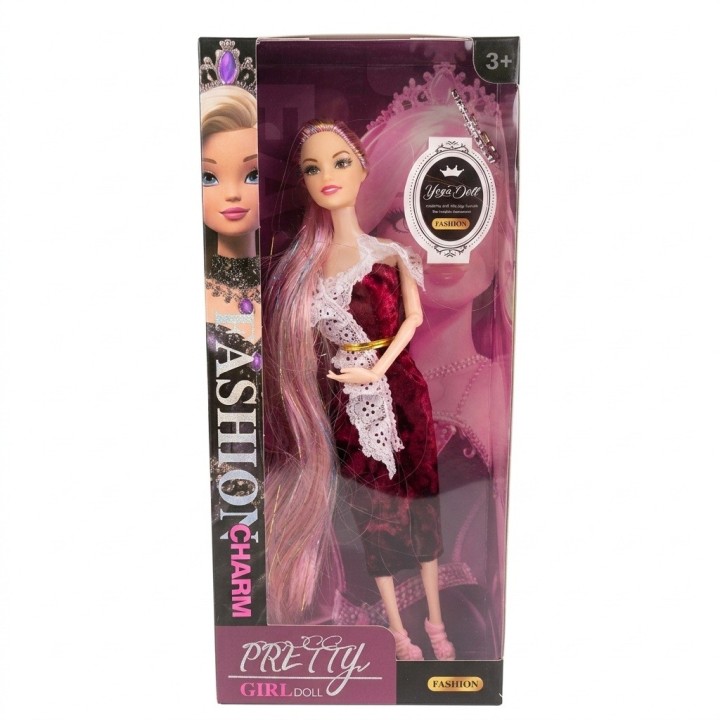 Muñeca Articulada Cabello Extra Largo + Accesorios