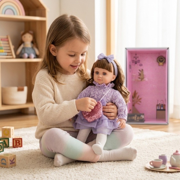 Muñeca Realista Cufan Estilo Toddler Con Lindo Vestido