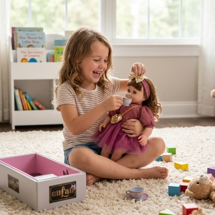 Muñeca Realista Cufan Estilo Toddler Con Lindo Vestido