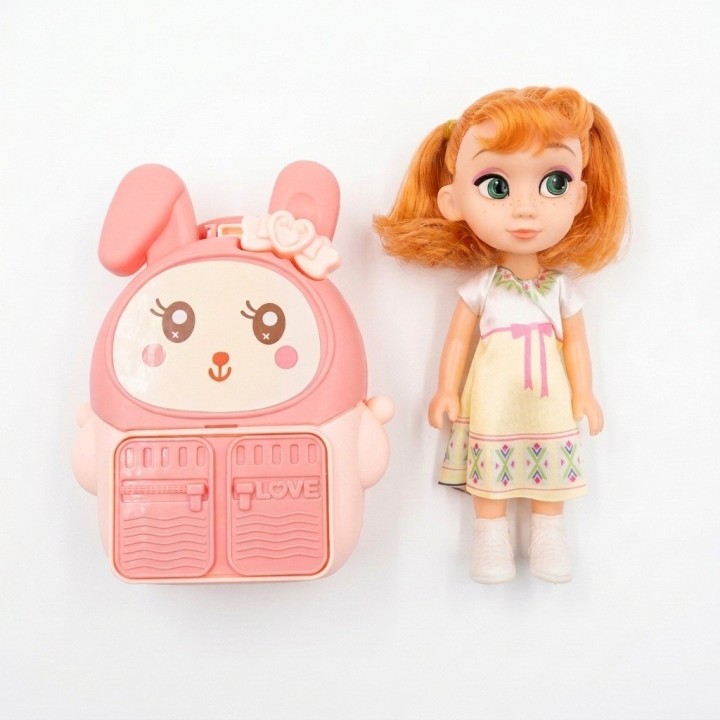 Muñeca Coleccionable Con Morral Maleta De Conejo