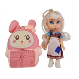 Muñeca Coleccionable Con Morral Maleta De Conejo