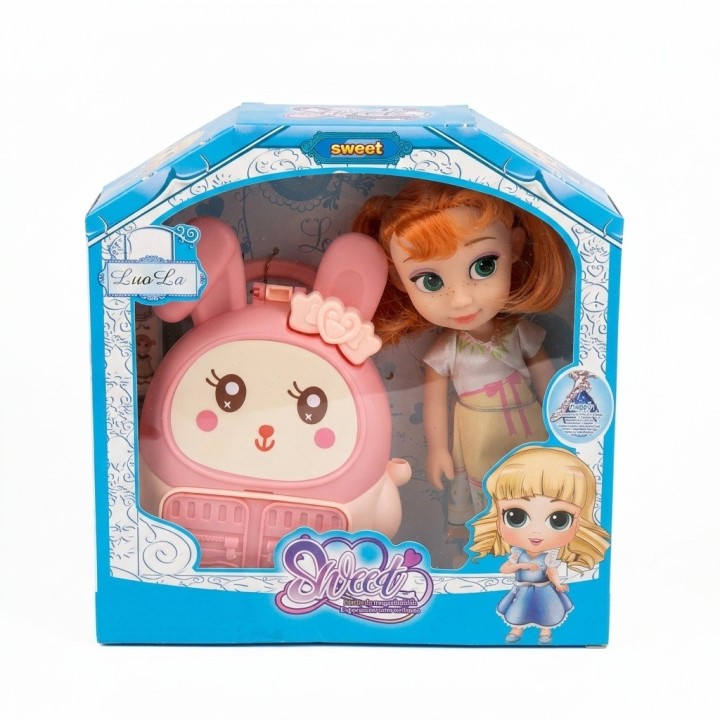 Muñeca Coleccionable Con Morral Maleta De Conejo