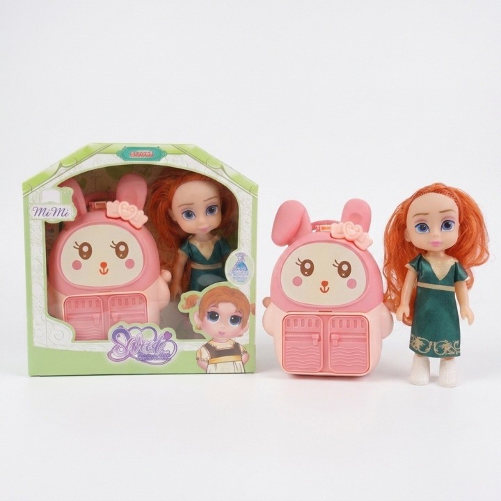 Muñeca Coleccionable Con Morral Maleta De Conejo