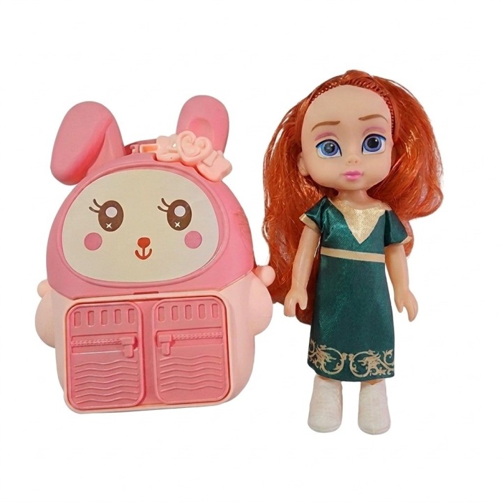 Muñeca Coleccionable Con Morral Maleta De Conejo