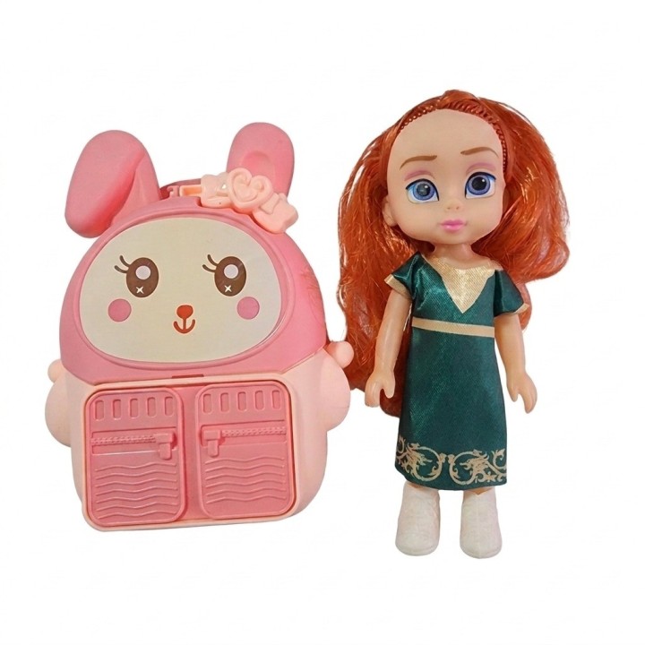 Muñeca Coleccionable Con Morral Maleta De Conejo