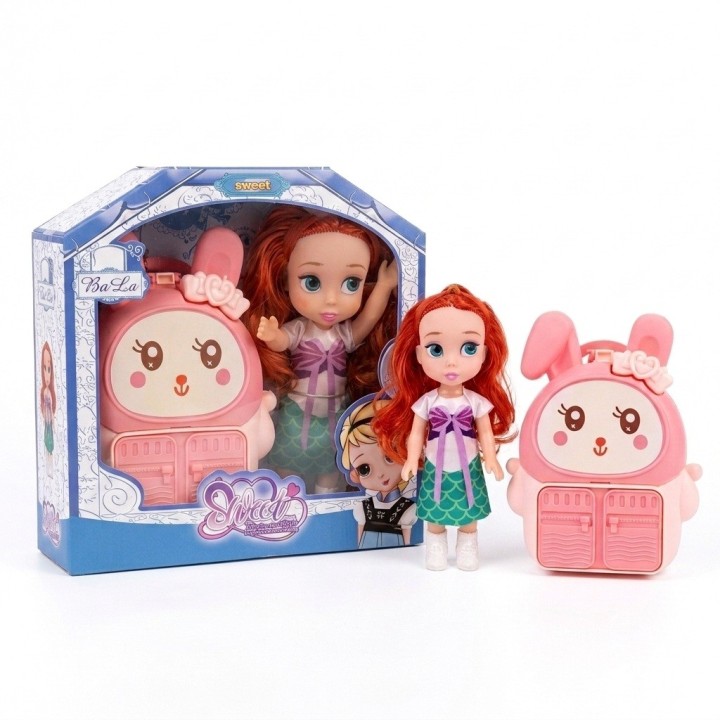 Muñeca Coleccionable Con Morral Maleta De Conejo
