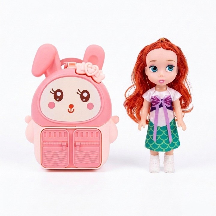 Muñeca Coleccionable Con Morral Maleta De Conejo