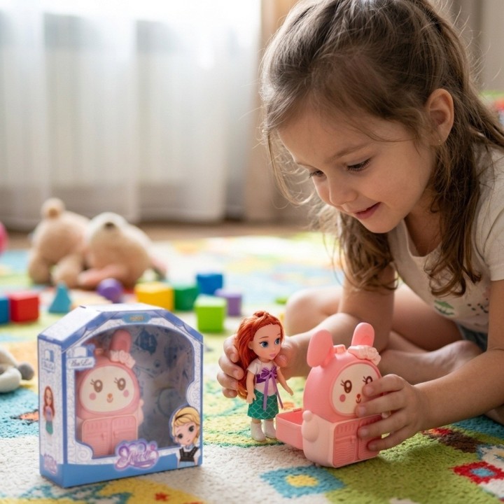 Muñeca Coleccionable Con Morral Maleta De Conejo