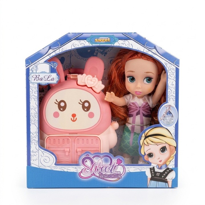 Muñeca Coleccionable Con Morral Maleta De Conejo