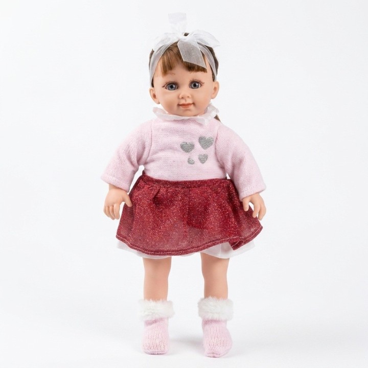 Muñeca Realista Cufan Niña Con Suéter Y Falda Brillante