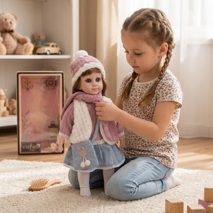 Muñeca Realista Cufan Con Accesorios De Invierno