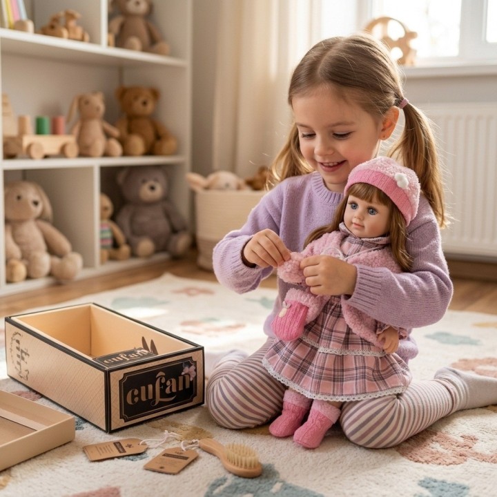 Muñeca Realista Cufan Con Accesorios De Invierno