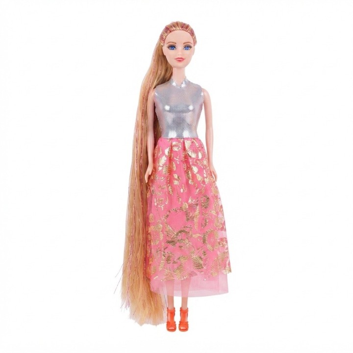 Set Muñeca Your Surprise Cabello Largo + Ropa Y Gafas