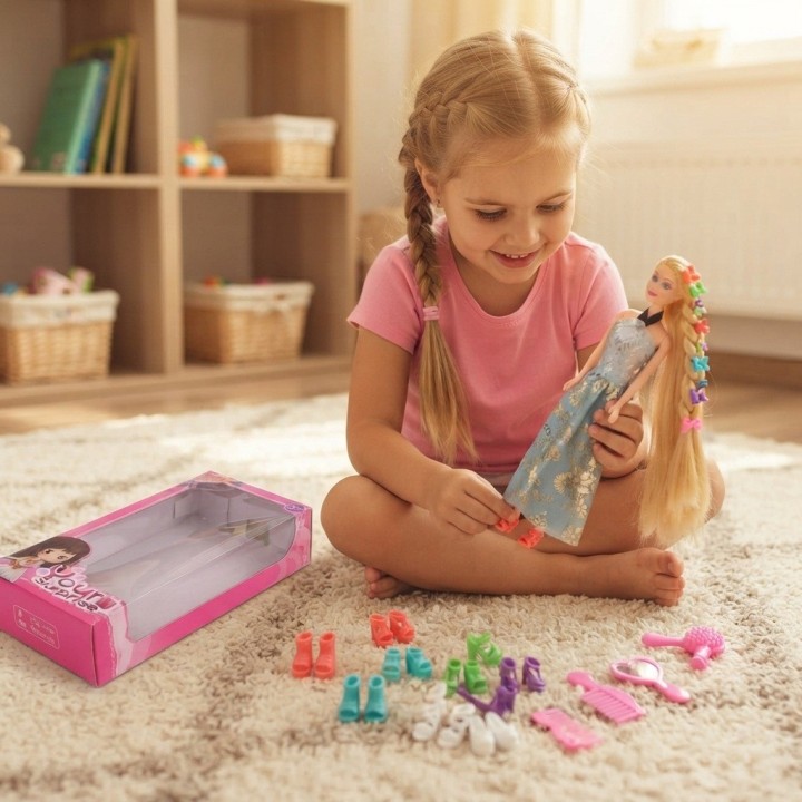 Set Muñeca Your Surprise Con 6 Pares De Zapatos Extra