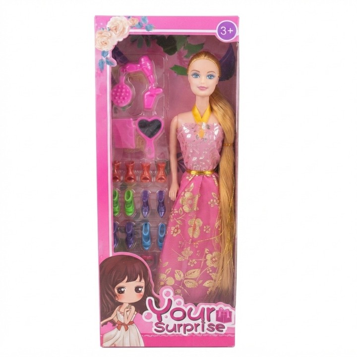 Set Muñeca Your Surprise Con 6 Pares De Zapatos Extra