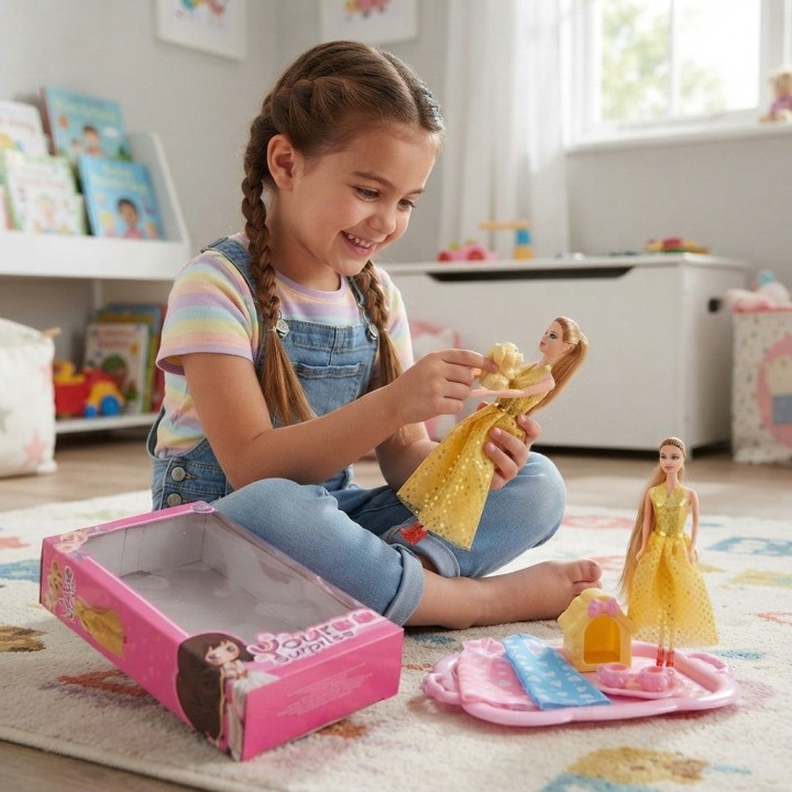 Set Muñeca Your Surprise Con Perrito Y Vestidos