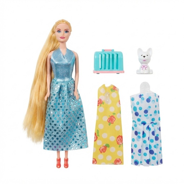 Set Muñeca Your Surprise Con Perrito Y Vestidos