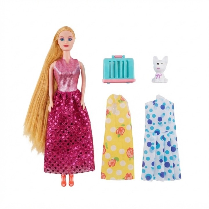 Set Muñeca Your Surprise Con Perrito Y Vestidos