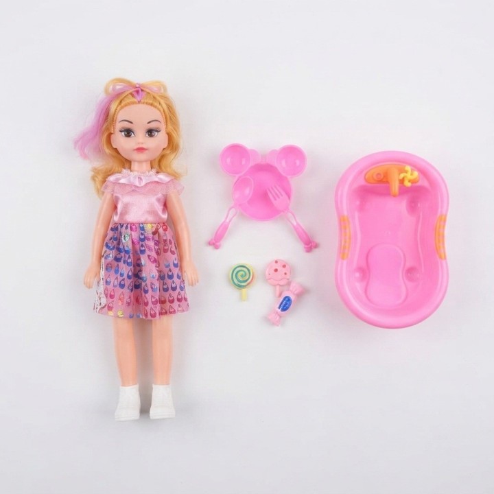 Set Muñeca Beauty Lovely Girl Con Bañera Niñas