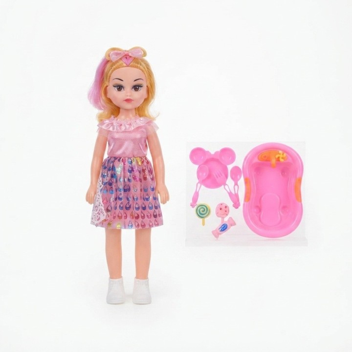 Set Muñeca Beauty Lovely Girl Con Bañera Niñas