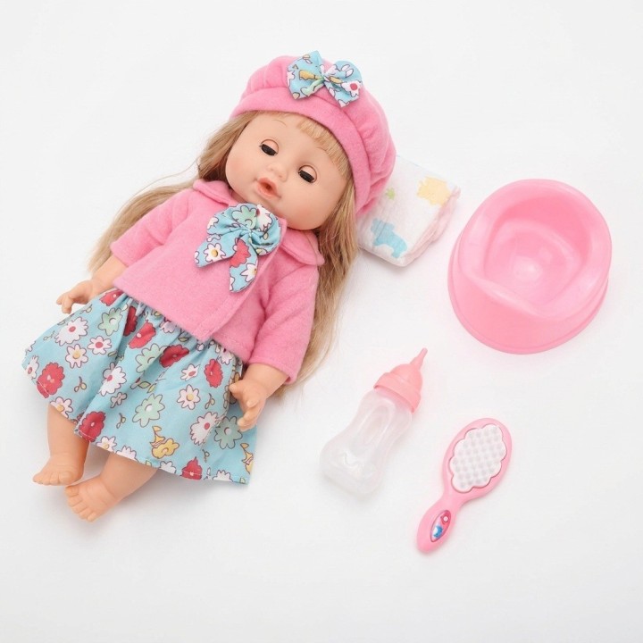 Set Muñeca Bebé Cufan Con Bacinilla Pañal Y Accesorios