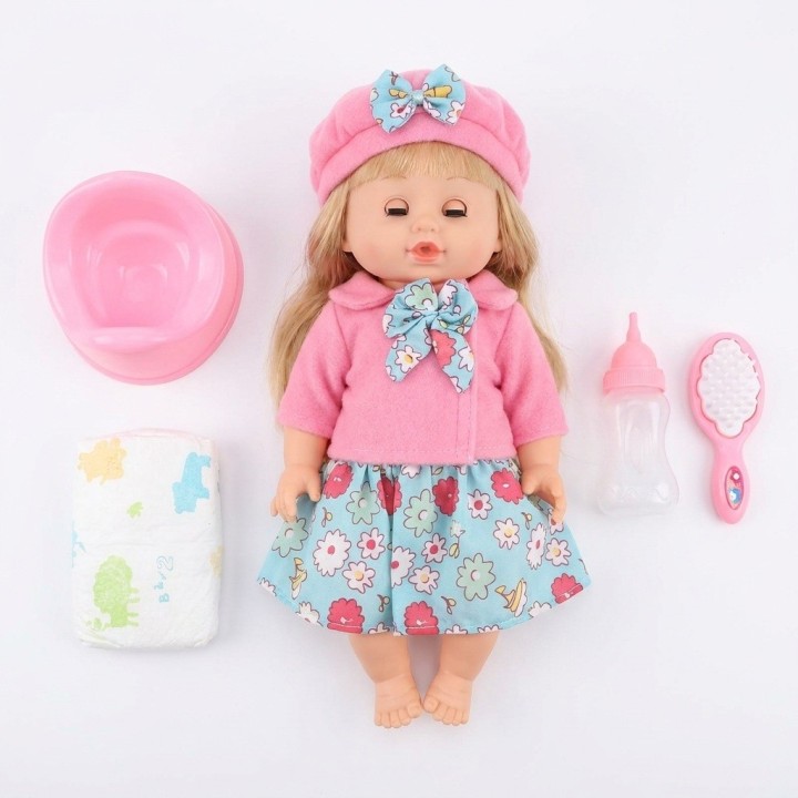 Set Muñeca Bebé Cufan Con Bacinilla Pañal Y Accesorios