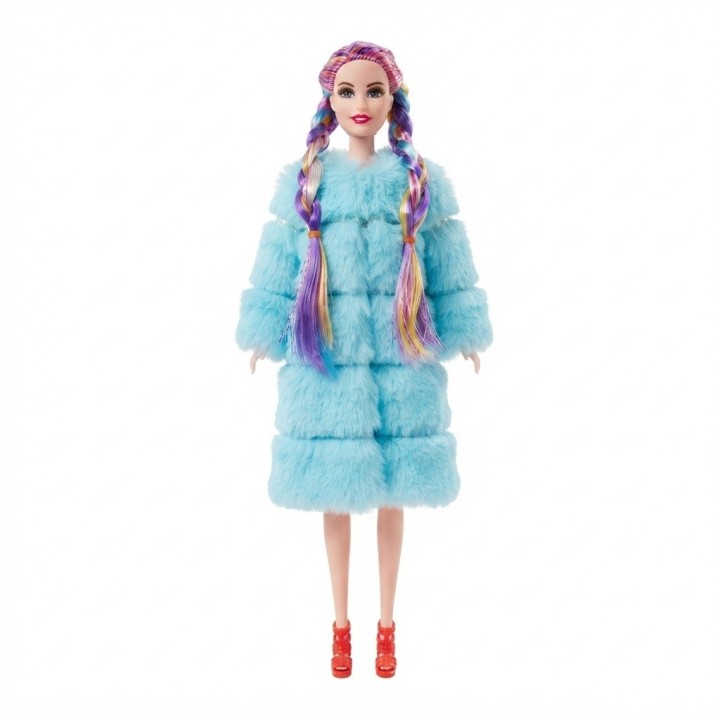 Muñeca Con Trenzas Multicolor Y Set De Accesorios Belleza