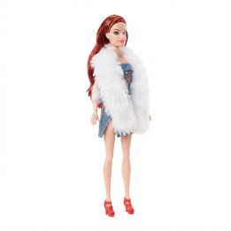 Muñeca Fashion Angel Con Abrigo Y Lentejuelas