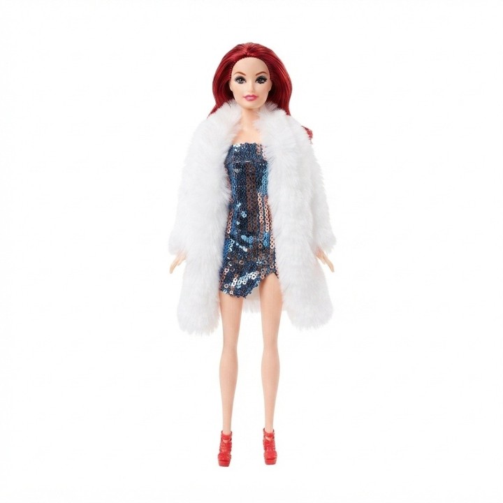 Muñeca Fashion Angel Con Abrigo Y Lentejuelas