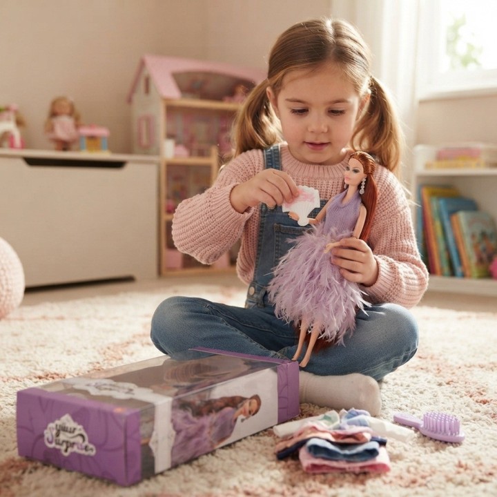 Muñeca Your Surprise Cabello Largo Vestido Texturizado