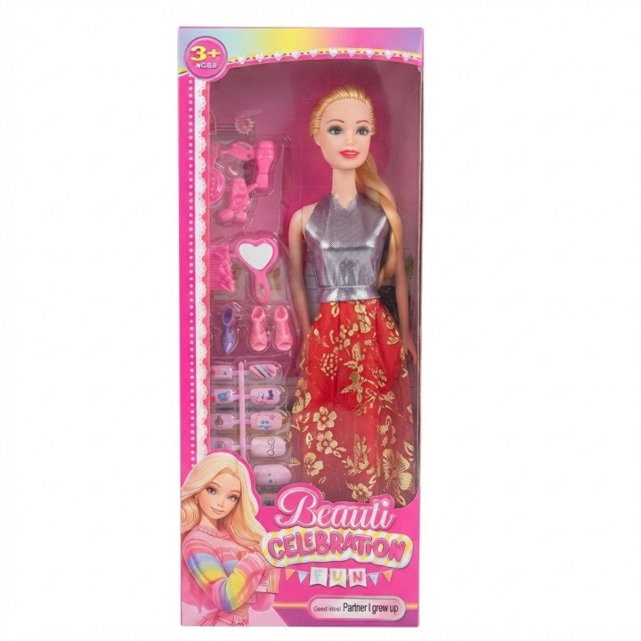 Muñeca Beauti Celebration Con Uñas Postizas Y Accesorios